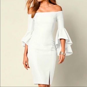 👗✨VENUS WHITE OFF THE SHOULDER DRESS